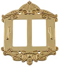 Victorian Double Rocker Switch Plate, Grandeur VICSWPLTR2