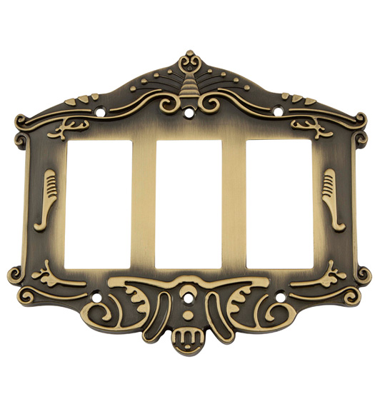 Triple Victorian Rocker Cover Plate