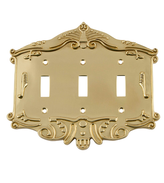 Triple Victorian Toggle Cover Plate