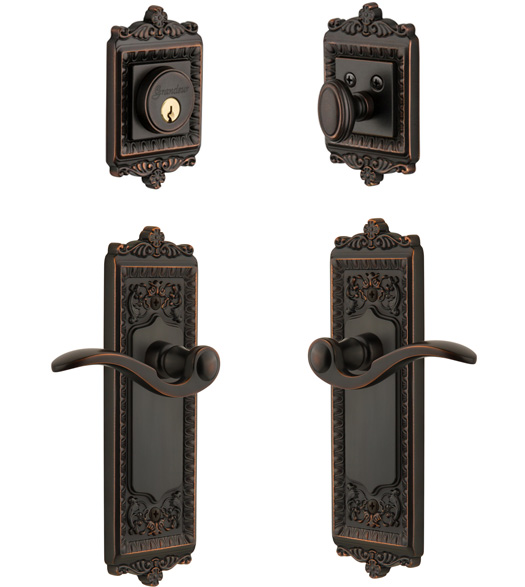 Windsor Plate With Bellagio Lever Combo
