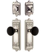Windsor Entryset with Glass Coventry Knob, Grandeur WINCOVCOM