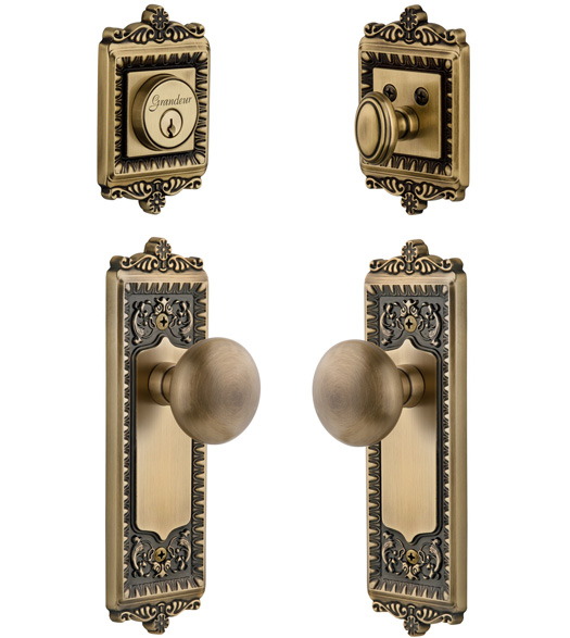 Windsor Rose With Fifth Avenue Knob Combo Set