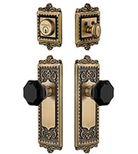 Windsor Entryset with Glass Lyon Knob, Grandeur WINLYOCOM