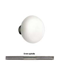 White Porcelain Knobs with Spindle, Nostalgic Warehouse
