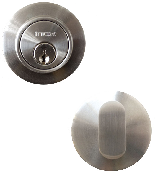 Stainless Steel 2-1/2 Round Deadbolt