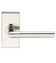 Oval Grip Stockholm Leverset with Rectangular Rose, INOX SH107