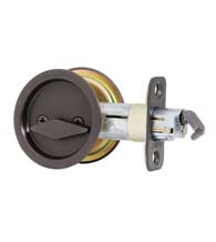 Round Pocket Door Lock Privacy, Kwikset 335-RDT