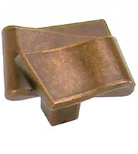Stonewashed Bronze Ribbon Cabinet Knob, Laurey 38476