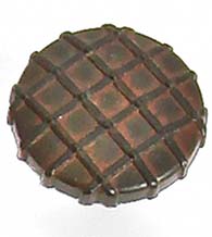 Matte Black Midtown Cabinet Knob with a Terra Cotta Wash, Laurey 39421