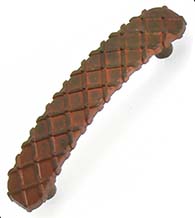 Matte Black Midtown Cabinet Pull with a Terra Cotta Wash, Laurey 39521