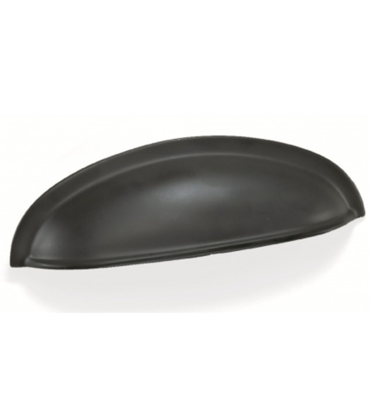 3 Inch Nantucket Cup Pull Matte Black