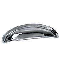 Polished Chrome Nantucket Cup Pull, Laurey 52026