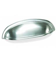 Satin Nickel Nantucket Cup Pull, Laurey 52039