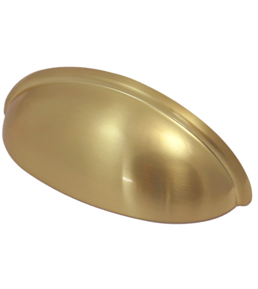 3 Inch Newport Cup Pull Satin Brass