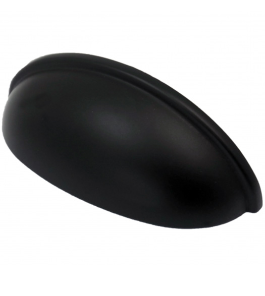 3 Inch Newport Cup Pull Matte Black
