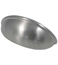 Satin Nickel Newport Cup Pull, Laurey 52439