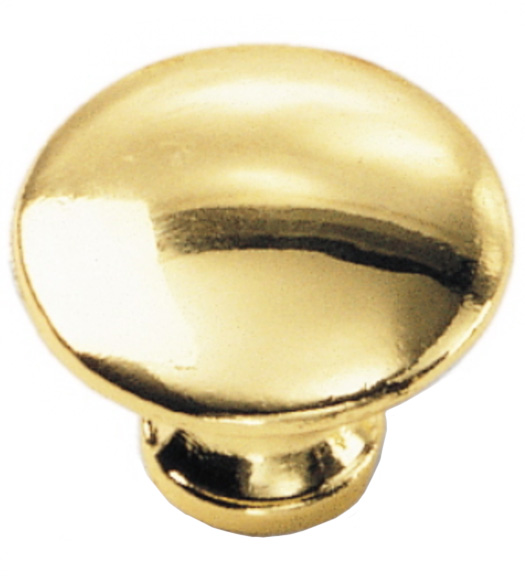 1-1/4 Diameter Knob Polished Brass