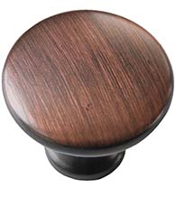 Venetian Bronze 1-1/4 Diameter Cabinet Knob, Laurey 55577