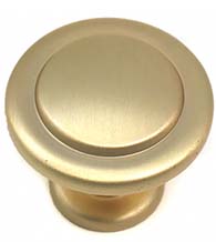 Newport Satin Brass Knob, Laurey 57004