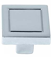 7/8 Square Cabinet Knob Polished Chrome, Laurey 72826