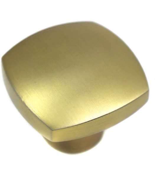 1-1/2 Square Knob Aventura Champagne Brass