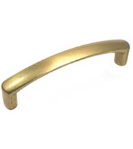 Small Champagne Brass Aventura Cabinet Pull, Laurey 74610