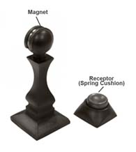 Solid Brass 3-1/2 Inch Heavy Duty Magnetic Door Stop, Deltana MDH35