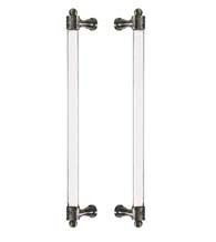 12 Inch Atlantic Acrylic Shower Door Pulls, Pair, First Impressions SD-ATL100012SBR