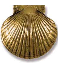 Polished Brass Sea Scallop Door Knocker, Michael Healy MH1071