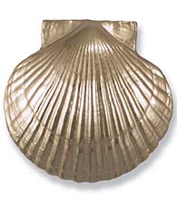 Nickel Silver Sea Scallop Door Knocker, Michael Healy MH1073