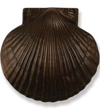 Oiled Bronze Sea Scallop Door Knocker, Michael Healy MH1074