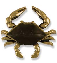 Large Brass and Brown Crab Door Knocker, Michael Healy MH1151