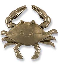 Large Nickel Silver Crab Door Knocker, Michael Healy MH1153
