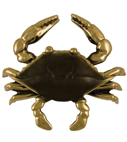 Standard Brass and Brown Blue Crab Knocker