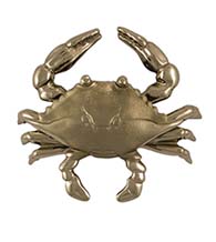 4-1/2 Inch Nickel Silver Crab Door Knocker, Michael Healy MHS133