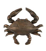 4-1/2 Inch Oiled Bronze Crab Door Knocker, Michael Healy MHS134
