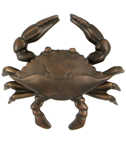 Standard Oil Bronze Blue Crab Door Knocker