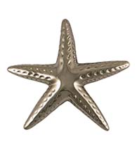4-3/4 Inch Nickel Silver Starfish Door Knocker, Michael Healy MHS143