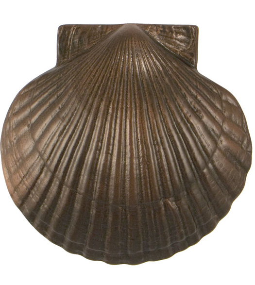 Oiled Bronze Bay Scallop Door Knocker
