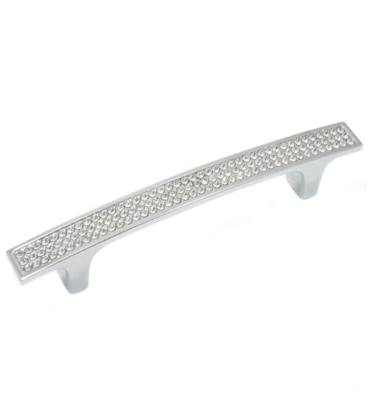 Crystal Bellagio Polished Chrome Cabinet Pull