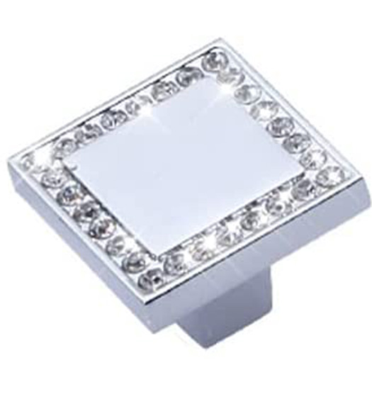 Bellagio Square Knob Polished Chrome