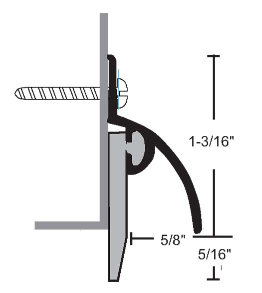 48 Inch Rain Drip Guard Door Sweep