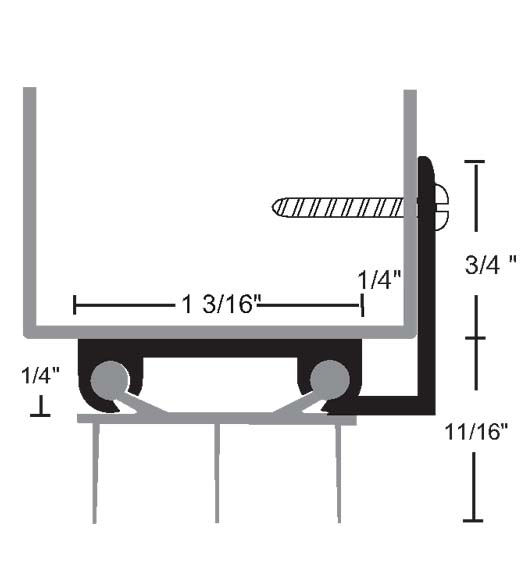3/4 x 36 Thermoplastic Door Shoe