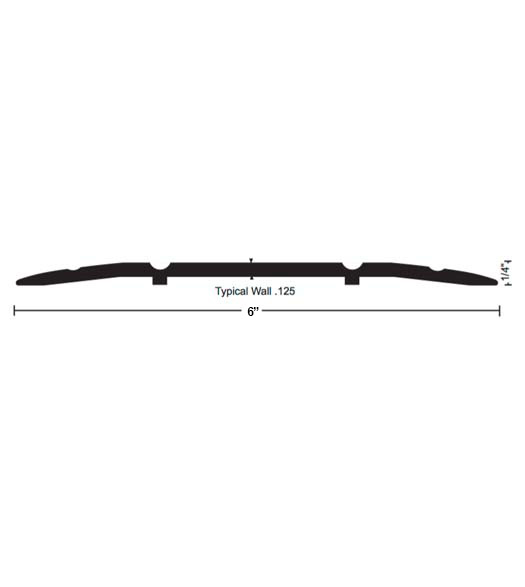 6 x 1/4 x 48 Saddle Threshold