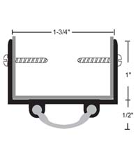 1 x 36 Vinyl Door Shoe, NGP 6V-36