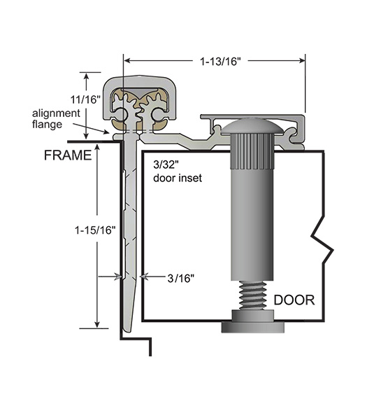 Half Surface Continuous Geared Hinge