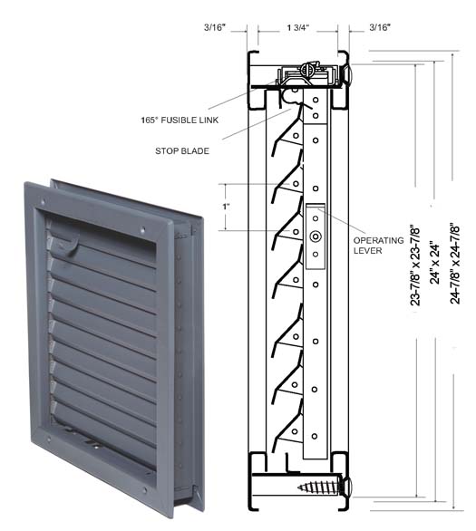 24 x 24 Fusible Link Louver Kit