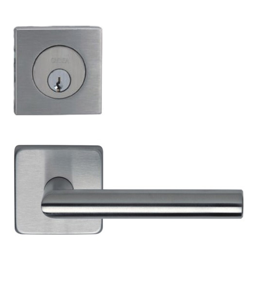 Omnia #12S Square Entry Lever Lock Set