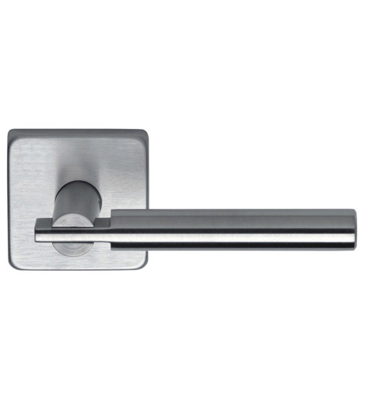 Stainless Steel Door Lever with Square Rose