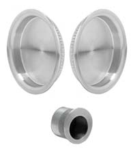 Round Stainless Steel Passage Pocket Door Set, Omnia 3910P-US32D